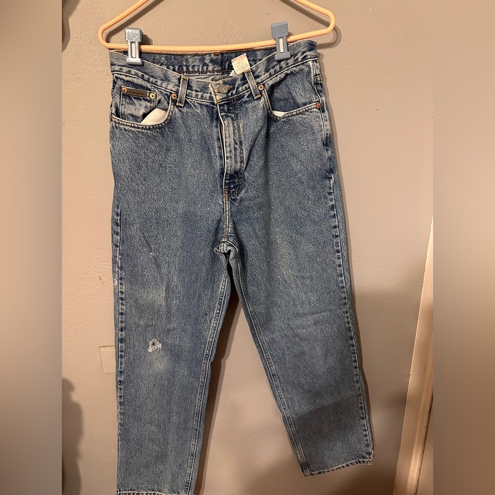 Calvin Klein Blue Relaxed Jeans with Faded Look